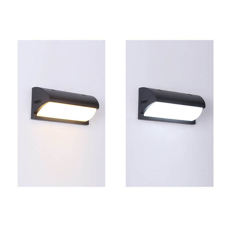 مصباح حائط LED بمستشعر مقاوم للماء بتصميم هندسي بسيط وحديث للاستخدام الخارجي 
