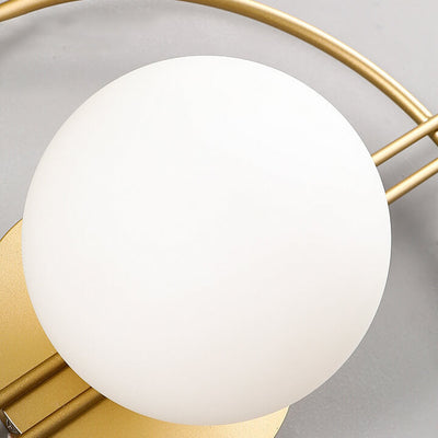 Modern Minimalist Round Glass Ball Art LED Wall Sconce Lamp