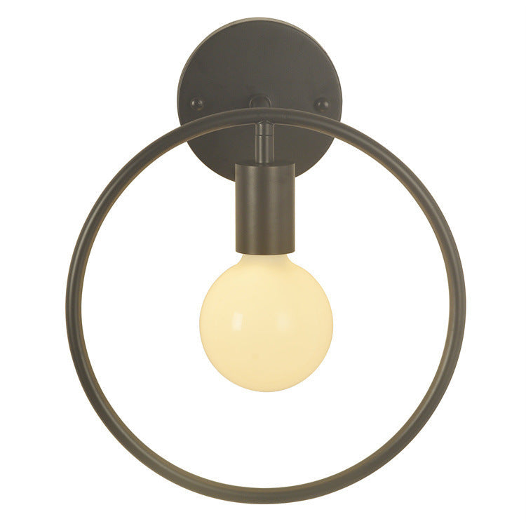 Nordic Minimalist Circle Iron 1-Light Wall Sconce Lamp