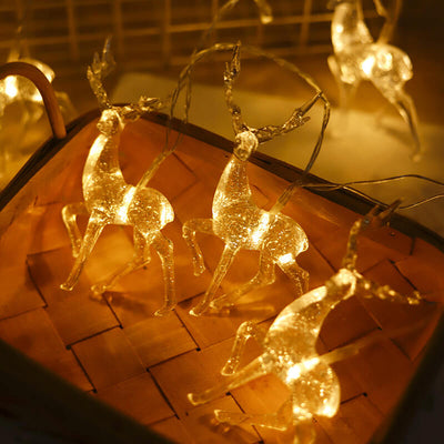 Lumières de guirlande à LED décoratives de Noël avec piles 