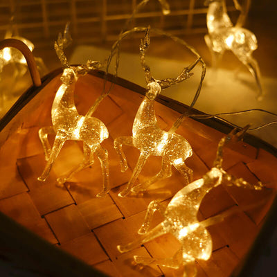 Weihnachtsdekor-Elch-LED-Dekorations-Batterie-Schnur-Lichter 