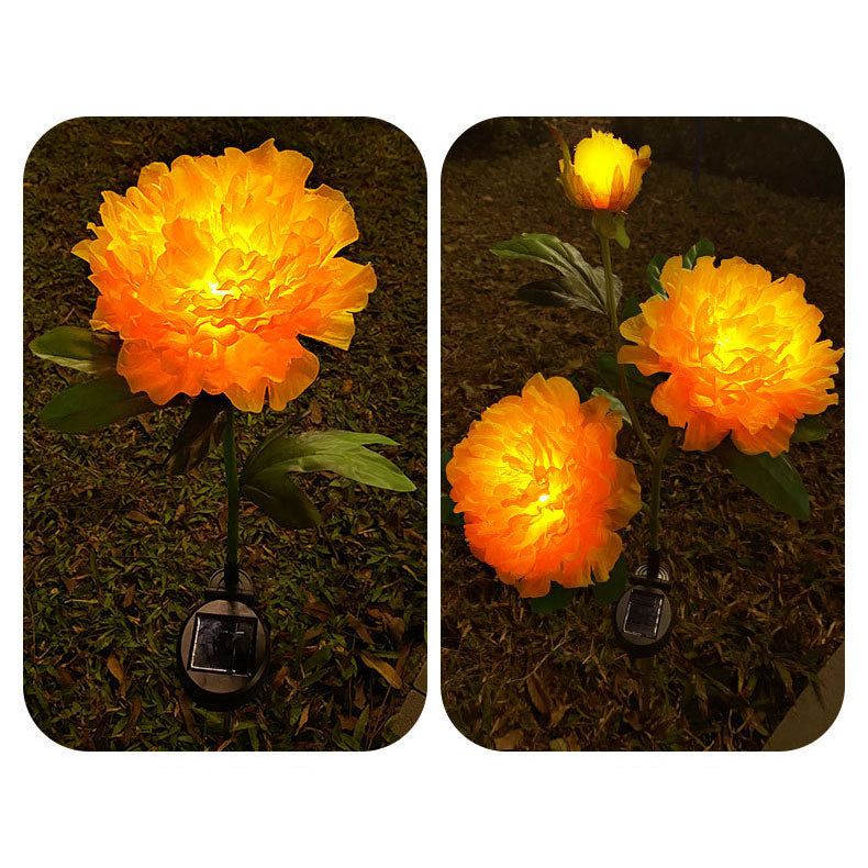 Modern Simulated Flowers Decorative Solar Outdoor Lawn LED Garden Ground Insert Landscape Light