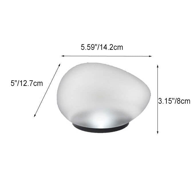 Lumière de Paysage Extérieure LED en Verre Sablé ABS Solar Pebble 