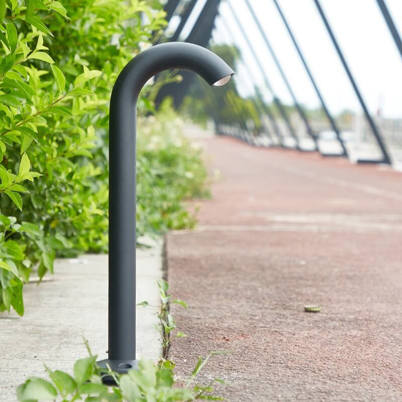 Wasserdichtes gebogenes Wasserhahn-Design LED-Rasenbodenleuchte im Freien 