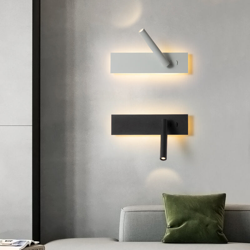 Minimalist Creative Rectangular Rotating Spotlight LED Wall Sconce Lamp