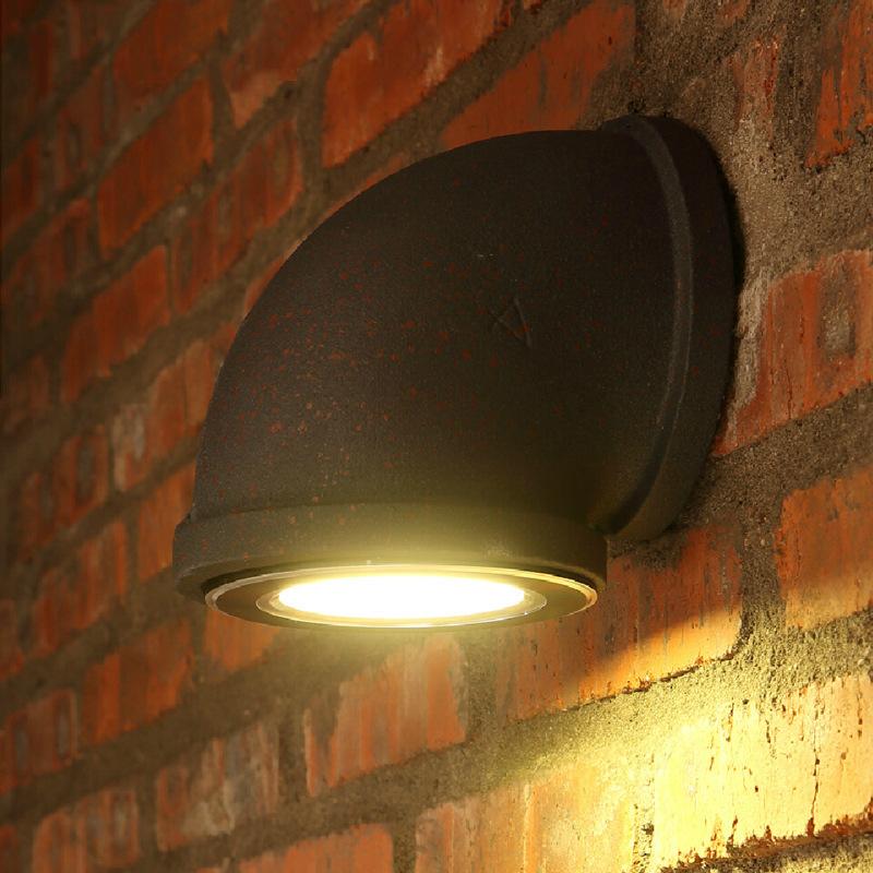 レトロ鍛鉄パイプ 1灯 LED ウォールランプ 