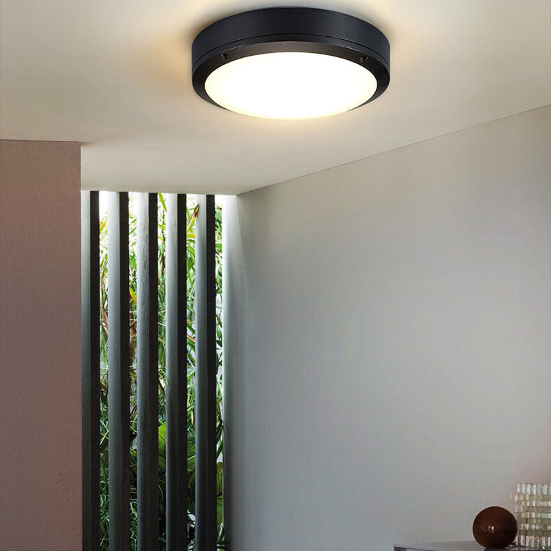 Kreative runde wasserdichte LED-Deckenleuchte aus Aluminium-Acryl für den Außenbereich 