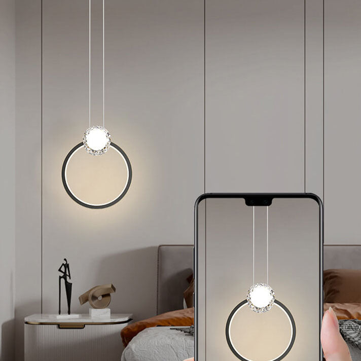 European Light Luxury Round Copper Crystal LED Pendelleuchte 