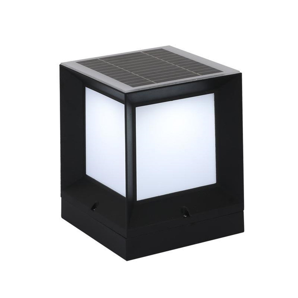 Modern Simple Solar Quadrupole Waterproof Outdoor Garden Column Post Head Light