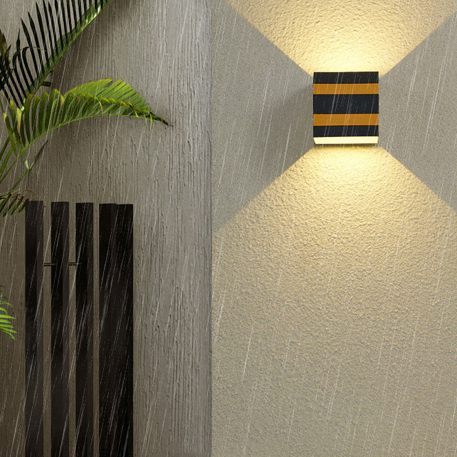 Modern Minimalist Square Cube Aluminum Waterproof LED Wall Sconce Lamp For Outdoor