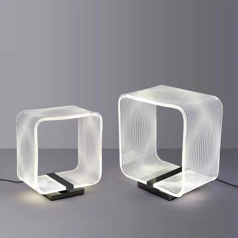 Nordic Square Ring Acryl LED Dekorative Tischlampe 