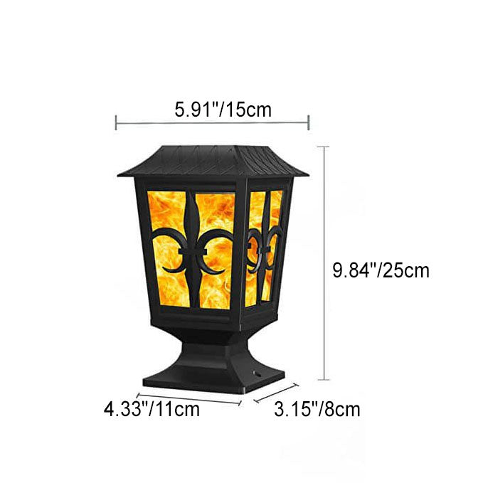 Modern Simplicity Outdoor Solar Flame Blinking Lantern LED Waterproof Garden Decorative Landscape Light For Garden