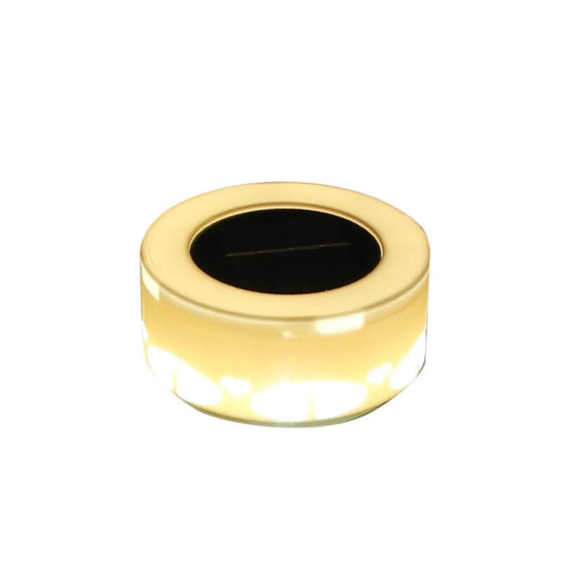 Lámpara Aplique de Pared Exterior LED Solar Redonda Impermeable de Acrílico Minimalista Moderna 