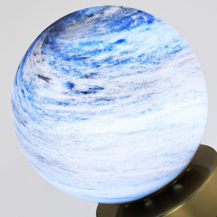Applique murale à une lumière avec orbe en verre créatif nordique 
