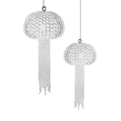 Moderne Leichte Luxus Glas Quallenform 1-Licht Pendelleuchte 