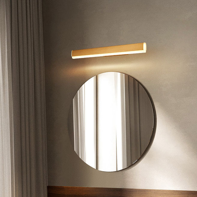 Modern Minimalist Aluminum Rectangular Strip LED Vanity Light Mirror Front Wall Sconce Lamp For Bathroom