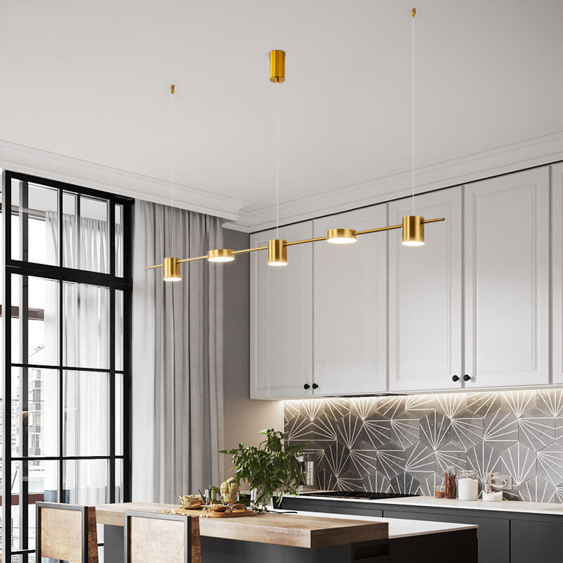 Modern Minimalist Line Round Spotlight LED Island Light Chandelier