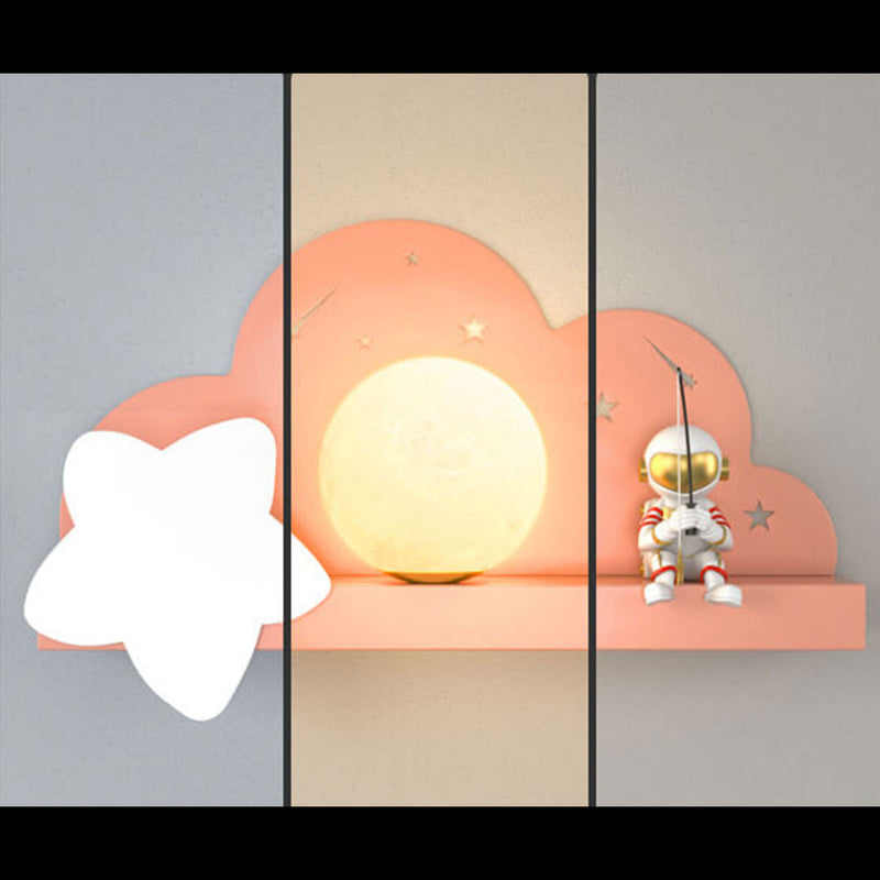 Childlike Creative Moon Astronaut Design LED Wall Sconce Lamp