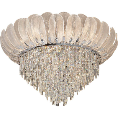 Lustre de plafond encastré en verre cristal de luxe européen moderne 9/12/16 lumières 