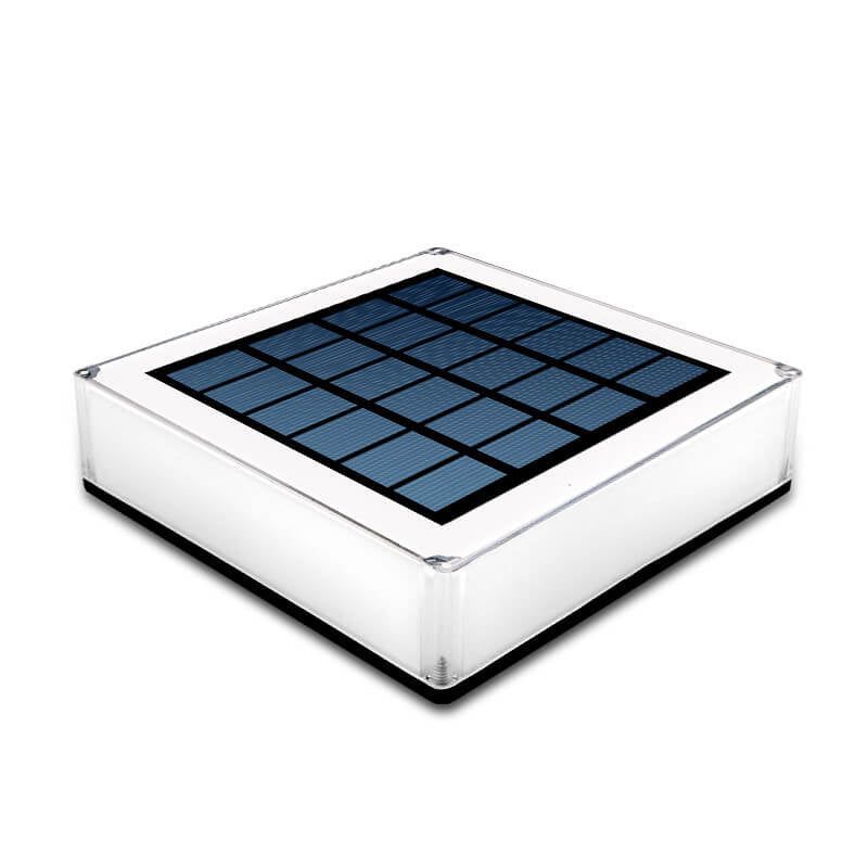 Moderne Solar Flache Quadratische Zaunpfosten Wasserdichte Landschaftsleuchte 