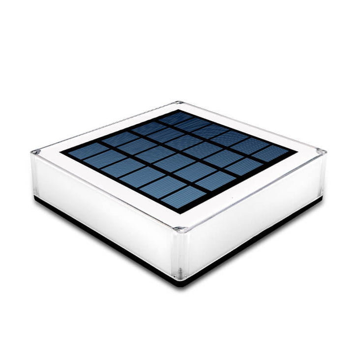 Luz Moderna de Paisaje a Prueba de Agua para Poste de Cerca Cuadrado Plano Solar 