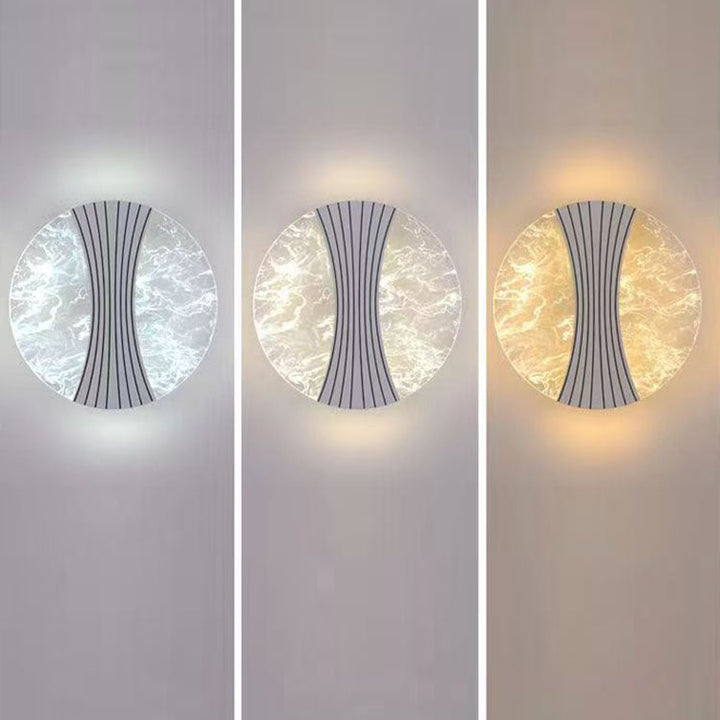 Moderne minimalistische runde Diamant-Hardware Acryl LED Wandleuchte Lampe für Schlafzimmer 
