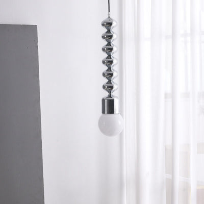 Moderne minimalistische kürbisförmige einfarbige Hardware 1-Licht Pendelleuchte 
