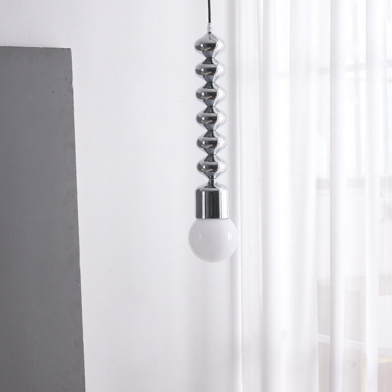 Moderne minimalistische kürbisförmige einfarbige Hardware 1-Licht Pendelleuchte 