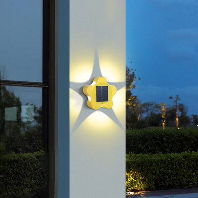 Modern Solar Plum Outdoor Waterproof Decorative Wall Sconce Lamp