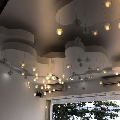 Moderner Luxus-Treppenhaus-Kristallkugel-Kugelschirm-LED-Loft-Kronleuchter 