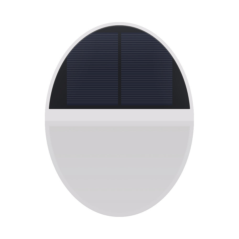 Moderne minimalistische Solar-LED-Außenwandleuchte mit Radarsensor, wasserdicht, aus ABS, rund, flacher Korpus, für den Garten 