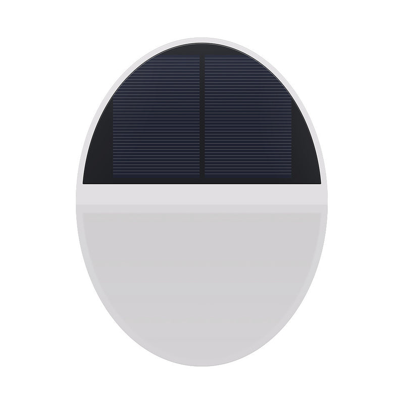 Solar Outdoor Waterproof Round Flat Body Radar Sensor LED Wall Sconce Lamp