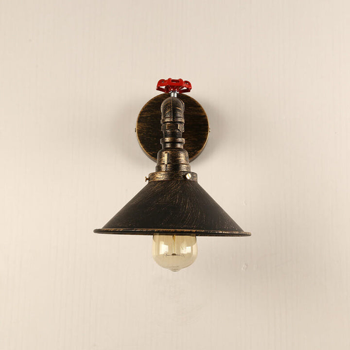 Industrielle Eisen Vintage Wasserhahn Wasserrohr Design 1-Licht Wandleuchte 