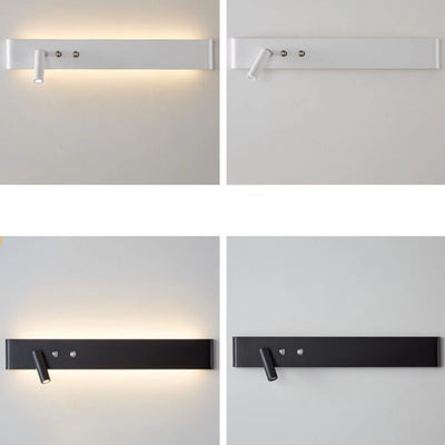 Modern Minimalist Rectangular Aluminum Iron LED Wall Sconce Lamp