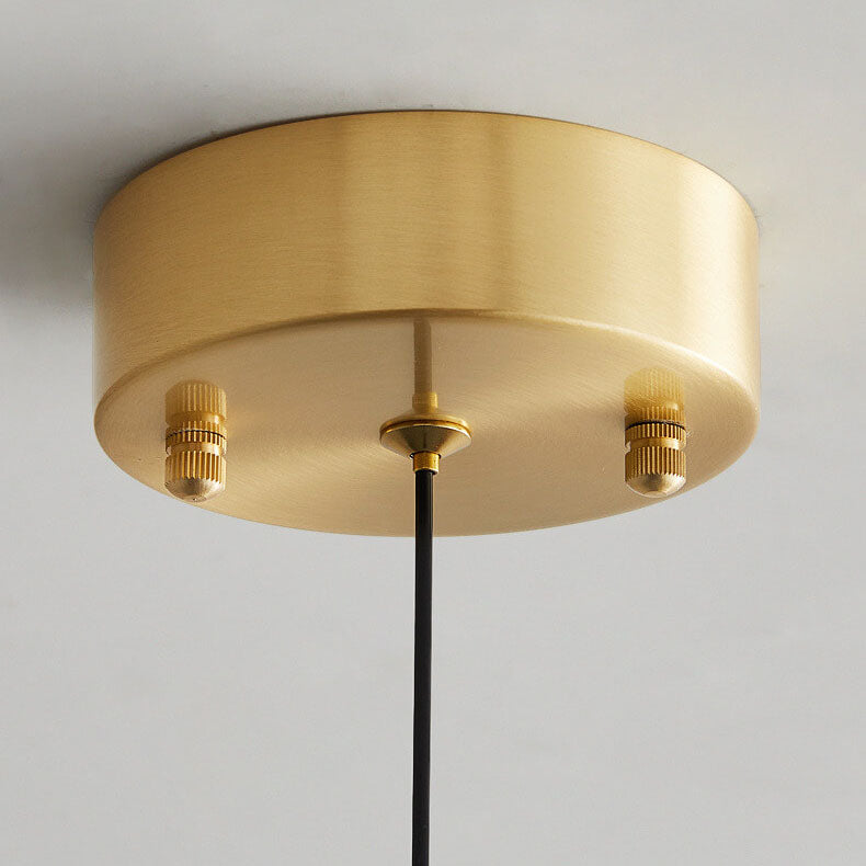 Moderne Luxus-Pendelleuchte aus kugelförmigem Messing mit 1 Leuchte 