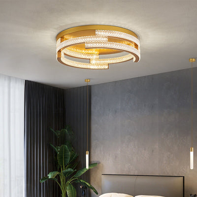 Diseño moderno de patrón de diamante 3D acrílico con luz LED de montaje empotrado 
