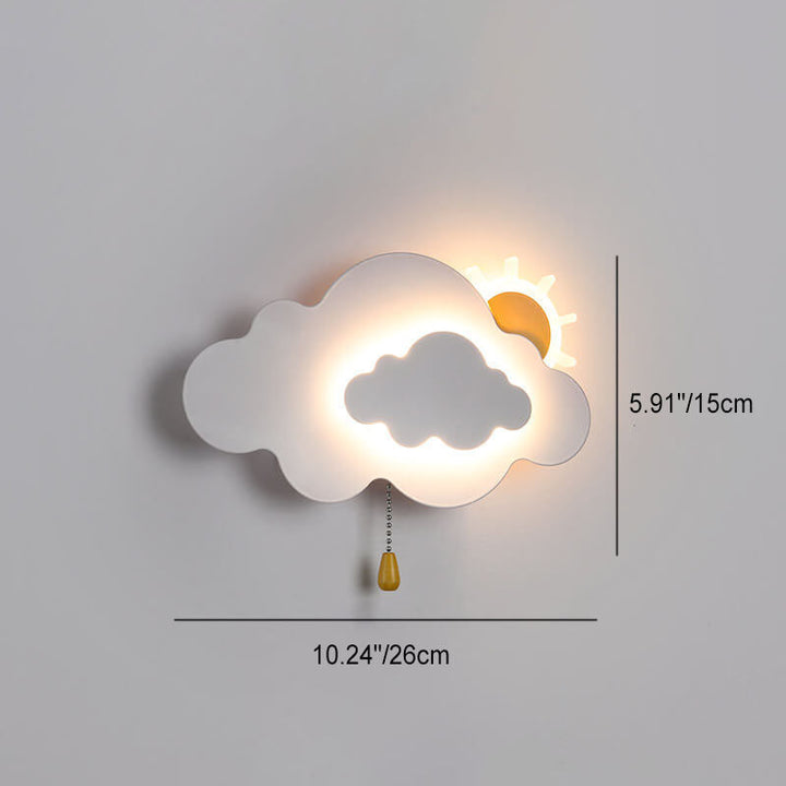 Lámpara de aplique de pared LED de hierro nublado minimalista moderno 