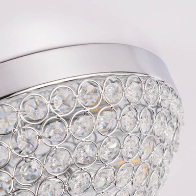 Modernes Kristallkuppel-Design, rund, dekorative 2-Licht-Unterputzleuchte 