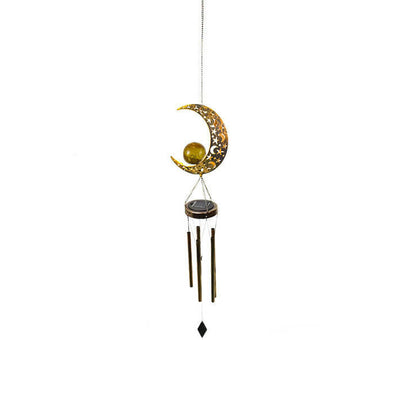 Industrial Solar Suspended Wind Chime Light Outdoor Decorative LED Pendant Light