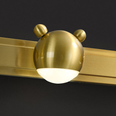 Modern Creative Bear LED Brass Acrylic LED Vanity Wall Sconce Lamp
