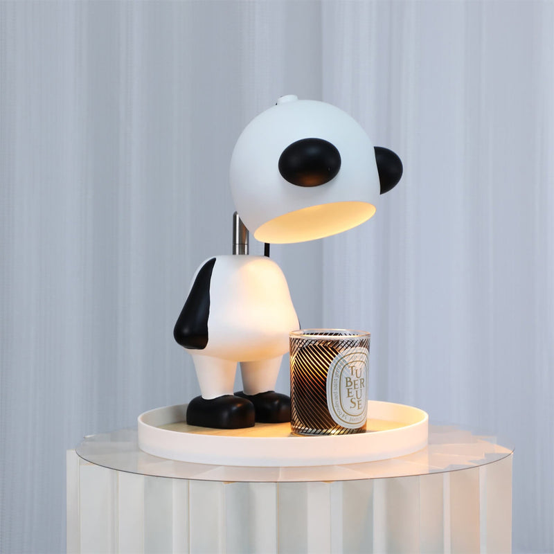 Kreative Cartoon-Panda-Harz-1-Licht-Tischlampe aus schmelzendem Wachs