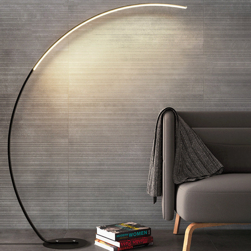 مصباح أرضي LED قائم من الألومنيوم والأكريليك بتصميم عصري بسيط على الطراز الشمالي لمعدات صيد الأسماك 