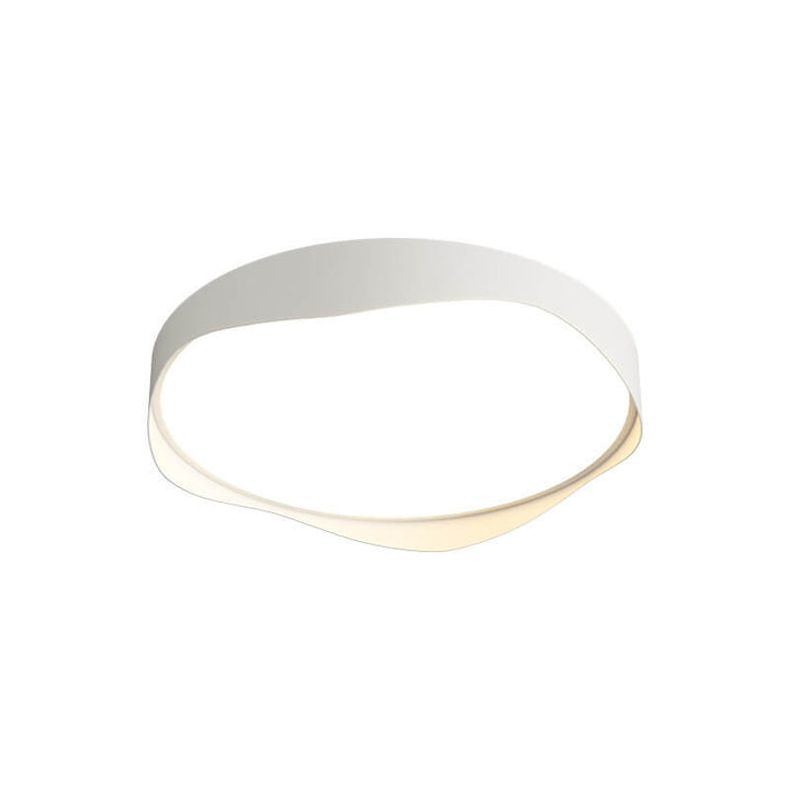 Modern Minimalist Round Curve Border Iron Acrylic LED Flush Mount Ceiling Light for Living Room