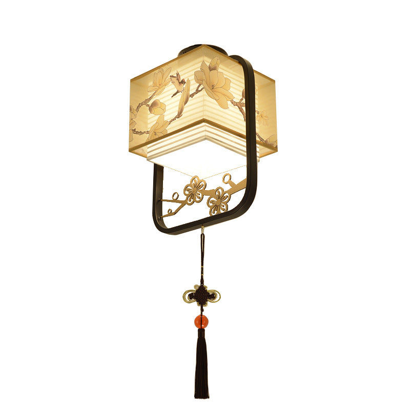 New Chinese Style Flower And Bird 1-Light Pendant Light