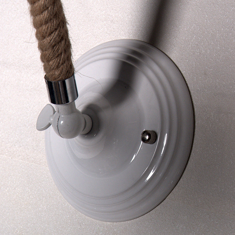 Aplique de pared plegable tipo granero industrial contemporáneo blanco de 1 luz para pasillo 