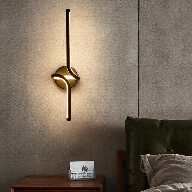 Simple Creative Line Spiral Design LED Wall Sconce Lamp