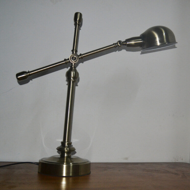 Lampe de Table 1 Lumière avec Protection des Yeux en Fer Industriel Simple 