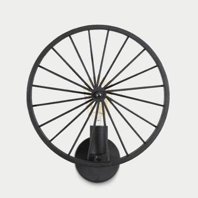 Retro Industrial 1-Light Wind Wheel Wall Lamp