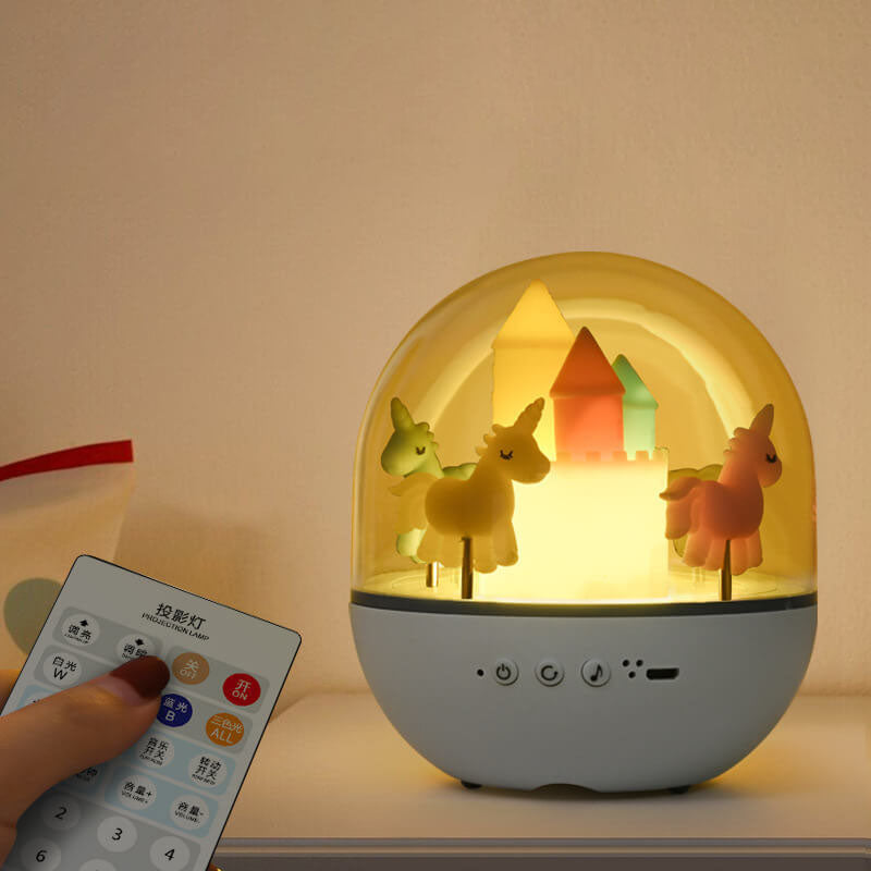 Creative Carousel Octavo Bluetooth Kids Night Light Table Lamp