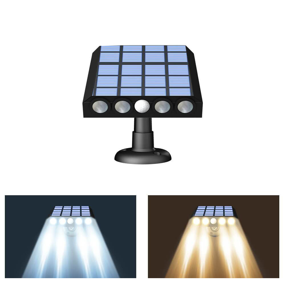 Applique murale LED extérieure étanche avec capteur humain solaire moderne 